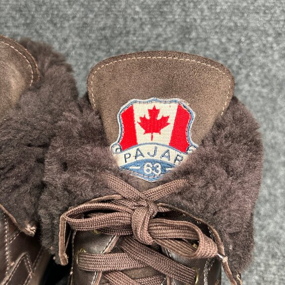 PAJAR Winter Boots Mens Size 9 Brown Leather Ice Gripper Spike Fishing Snow Cold - Picture 5 of 16